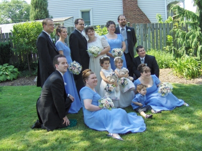 The whole wedding party