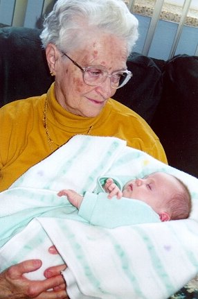 Zoe and Granny Asmar 3 weeks